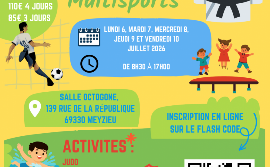 STAGE ETE LUNDI 6 au VENDREDI 10 JUILLET 2026